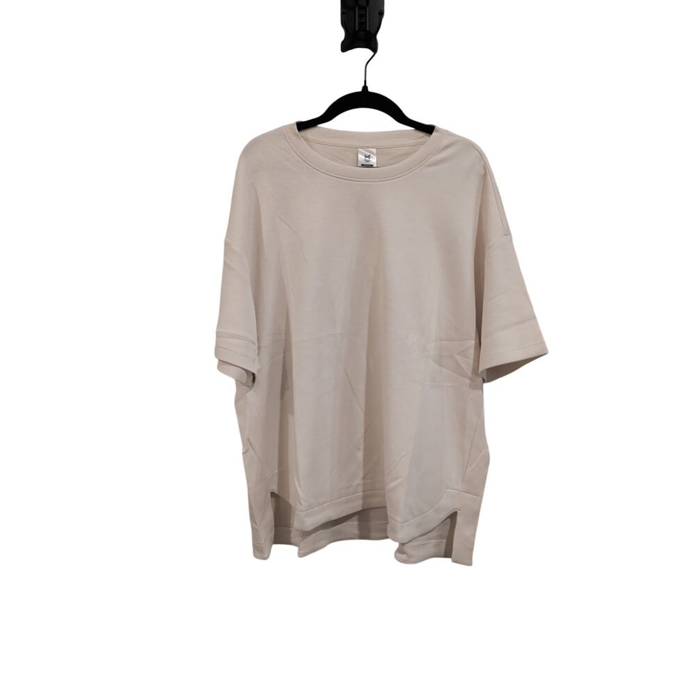 Women's Sandwash Short Sleeve T-Shirt Cream Size XL